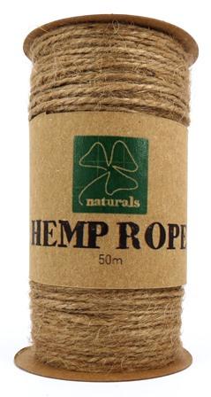 HEMP ROPE NATURAL 50m SPOOL #
