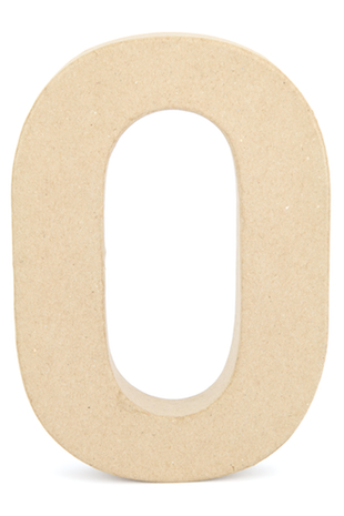 PAPER MACHE NUMBER #0 - 20cm 1 PC # - PAPERMACHE, NUMBERS - Product ...