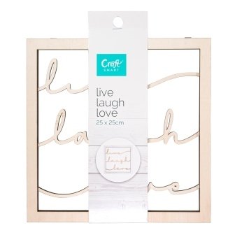CRAFTSMART LIVE LAUGH LOVE WALL HANGING 25cm x 25cm - Click for more info