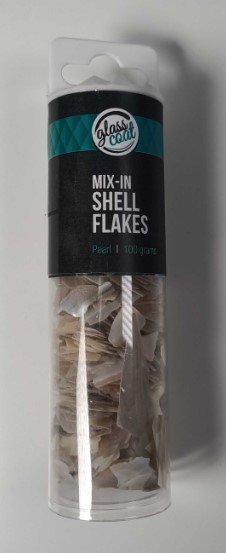 GLASS COAT RESIN MIX-IN SHELL FLAKES PEARL 100G - Click for more info