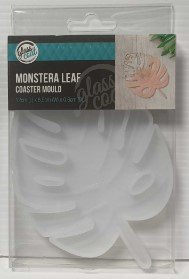 GLASS COAT RESIN COASTER MOULD MONSTERA LEAF 12 X 8.7 CM - Click for more info